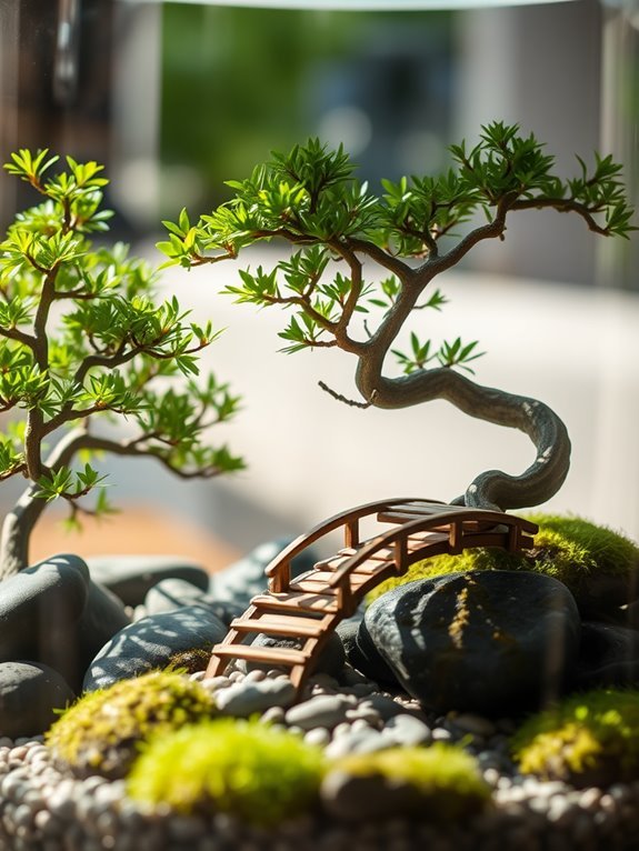 tiny potted tree sculptures