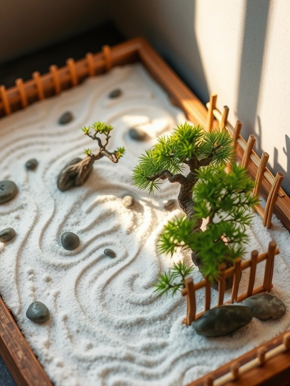tranquil bonsai zen garden