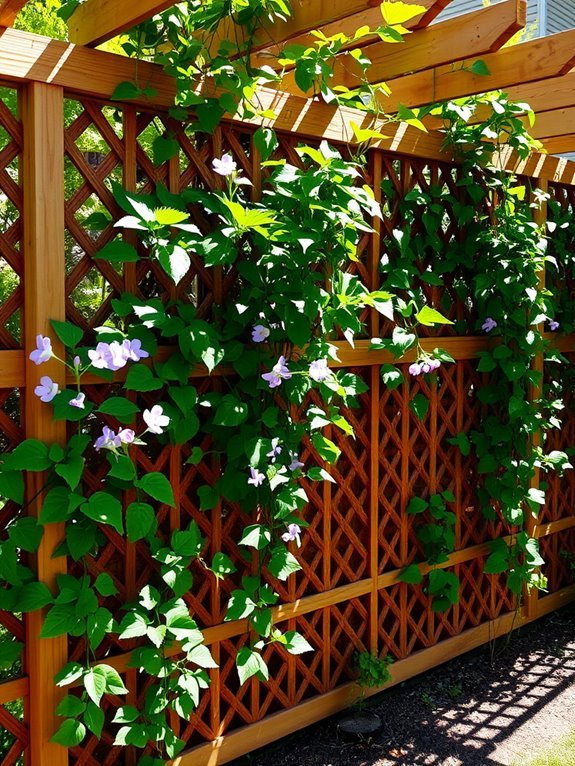 trellis adorned with climbers