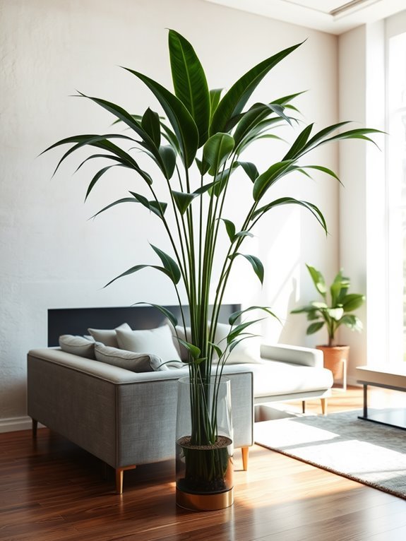 tropical houseplant with elegance
