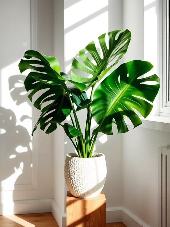 tropical houseplant with holes