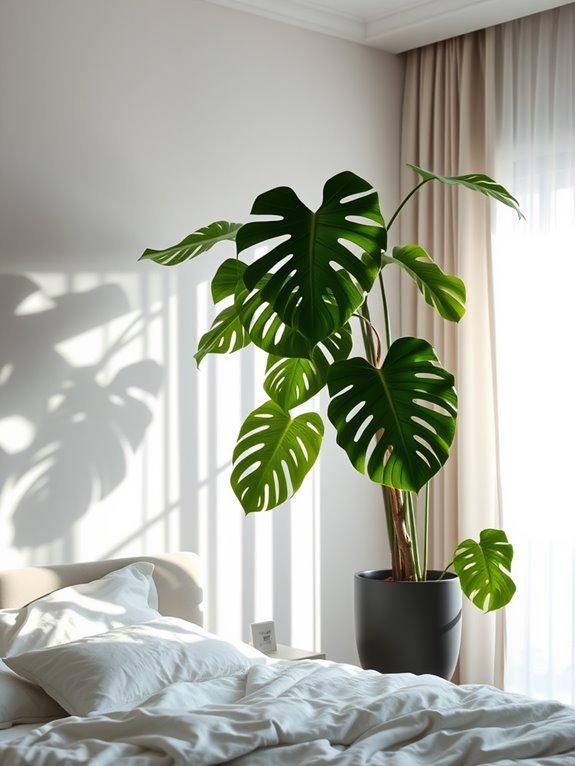 tropical houseplant with holes