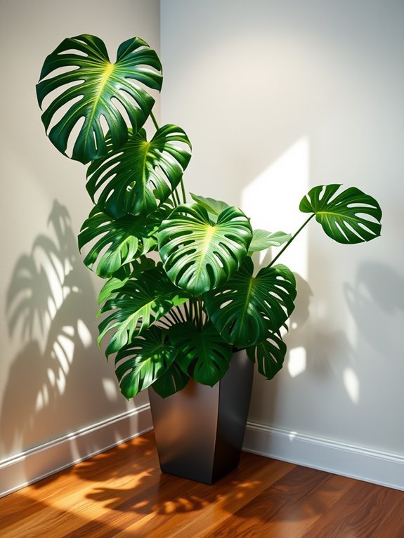tropical houseplant with holes
