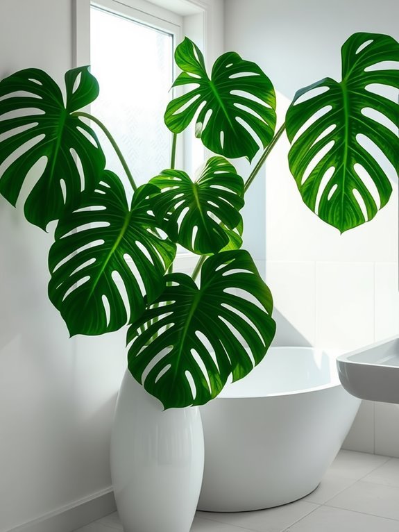 tropical houseplant with holes