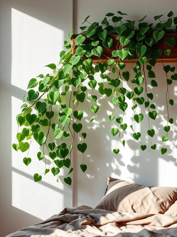 tropical houseplant with leaves