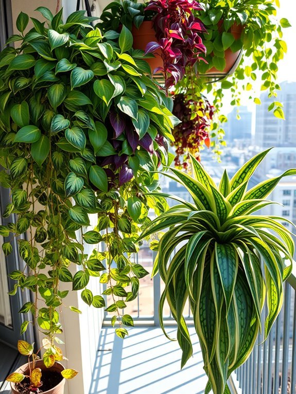 tropical houseplant with striking leaves