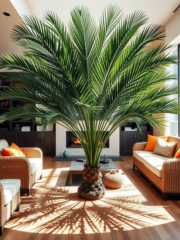 tropical ornamental cycad plant