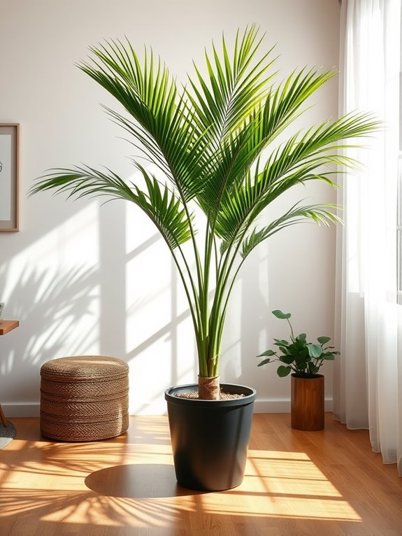 tropical ornamental palm tree