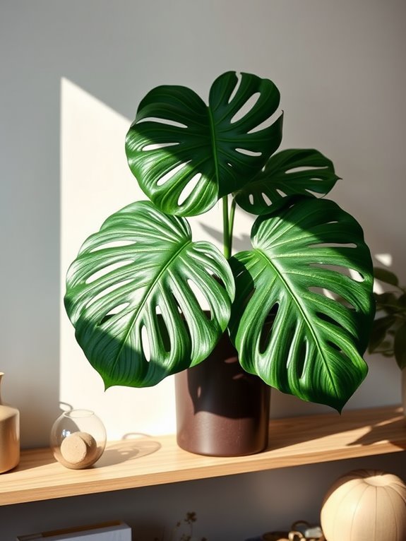 tropical plant with holes
