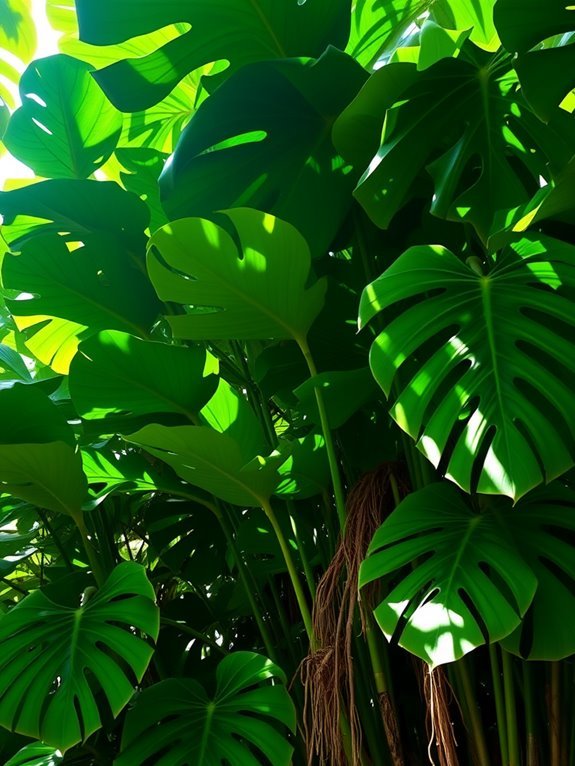 tropical plant with holes
