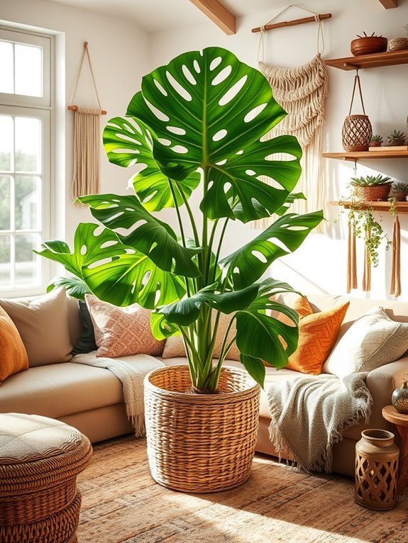 tropical plant with holes