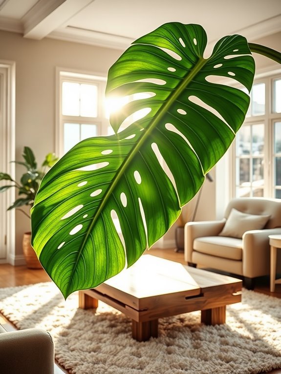 tropical plant with holes