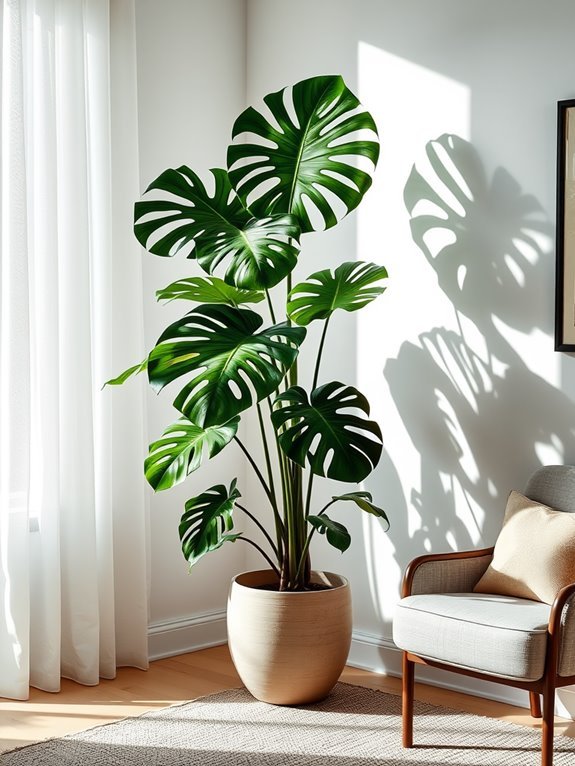 tropical plant with holes