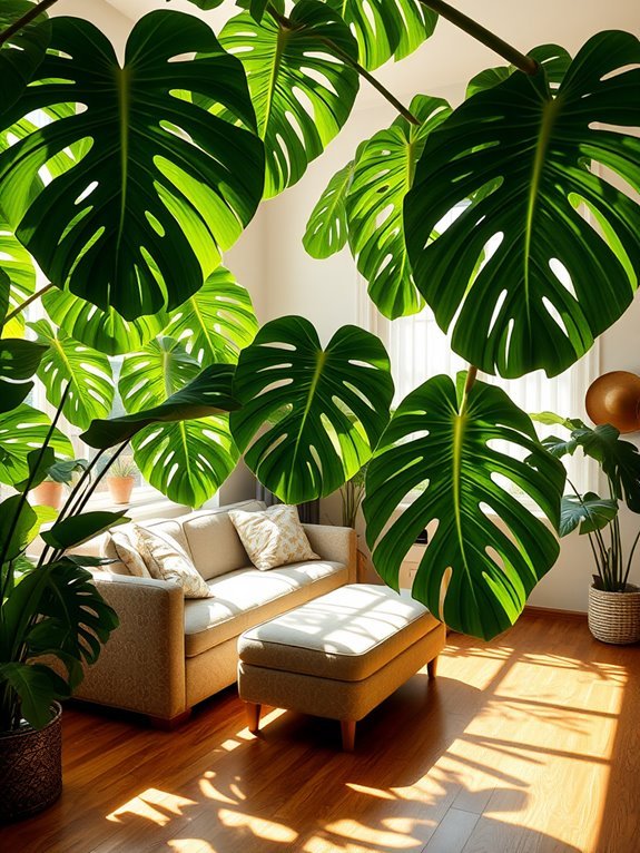 tropical plant with holes