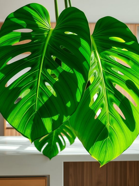 tropical plant with holes