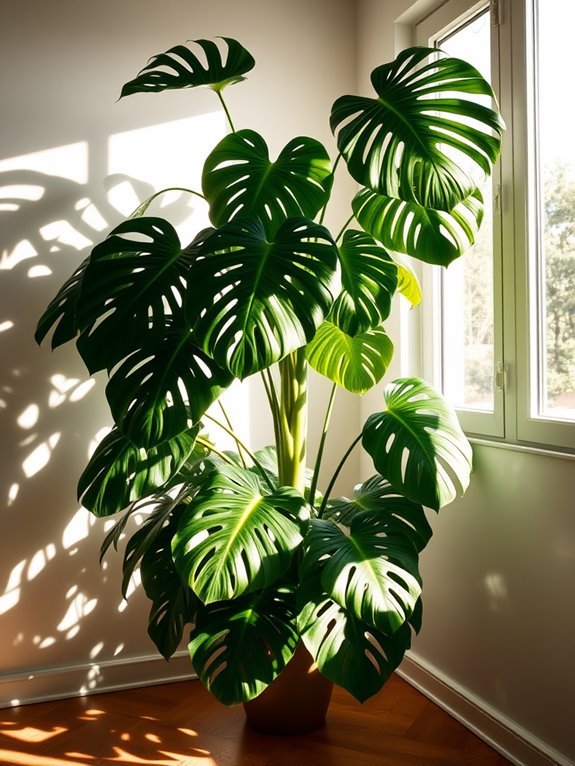 tropical plant with holes