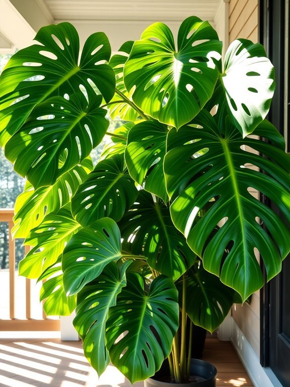 tropical plant with holes