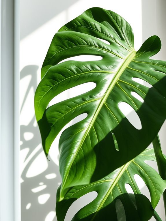 tropical plant with holes