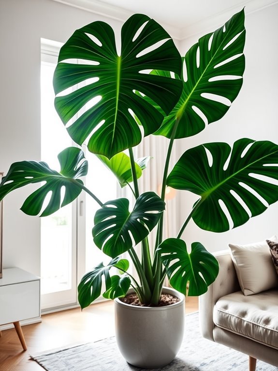 tropical plant with holes