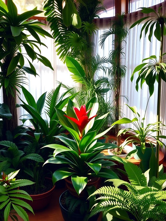 tropical plant with rosette
