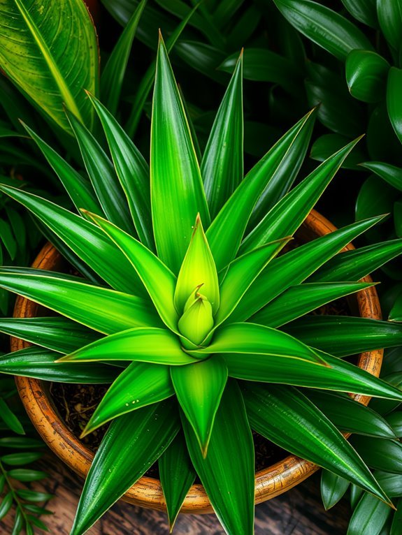 tropical plants with rosettes