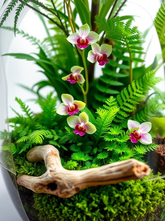tropical rainforest plant display
