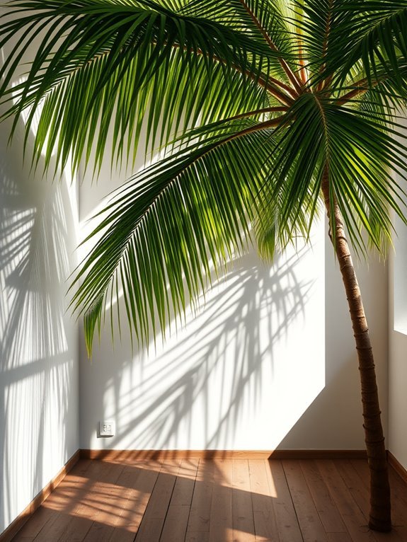 tropical tree producing coconuts