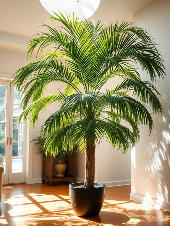 tropical tree with fronds