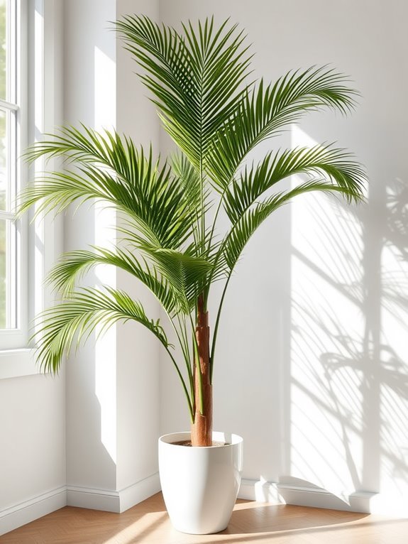 tropical tree with fronds
