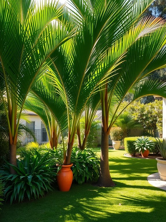 tropical vibe palm trees