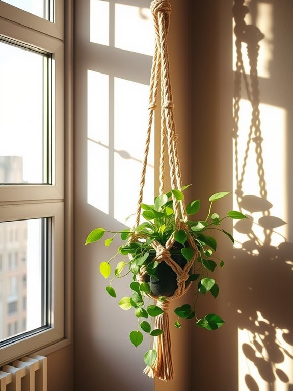 twisted cord plant holder
