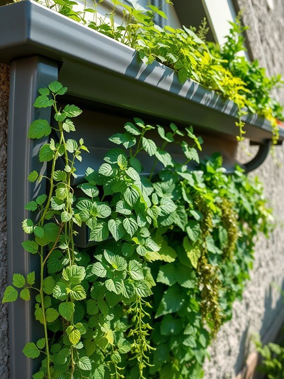 urban gardening in gutters