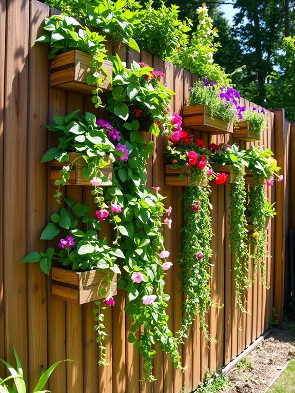 vertical garden fence planters
