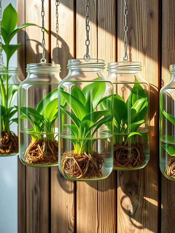 vertical garden jar planters