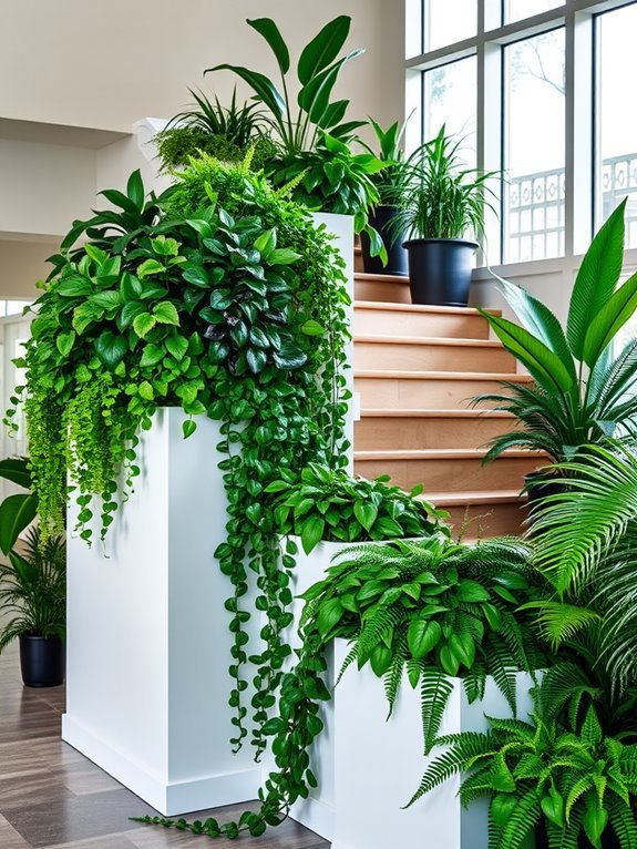 vertical garden staircase design