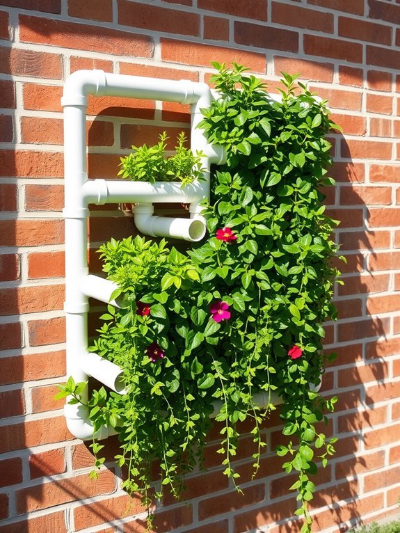 vertical garden using pvc