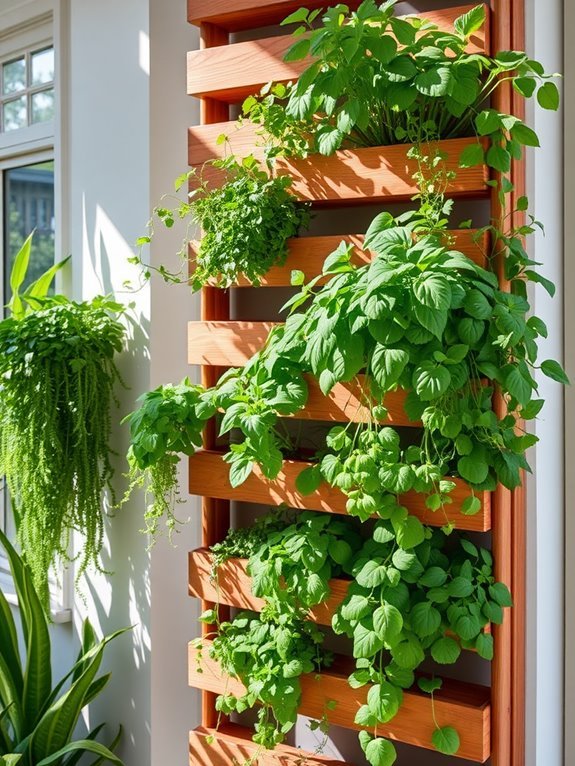 vertical garden wall display