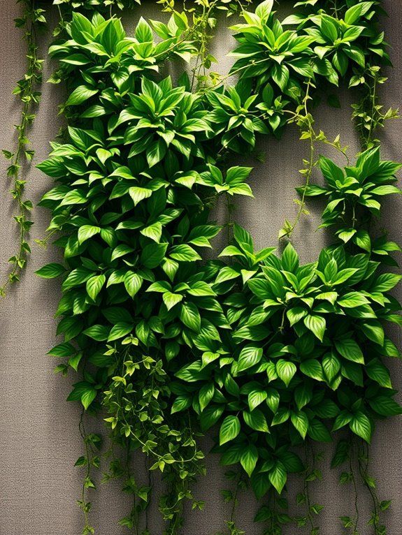 vertical garden with greenery