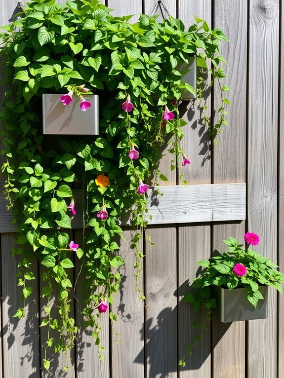 vertical gardening display shelves