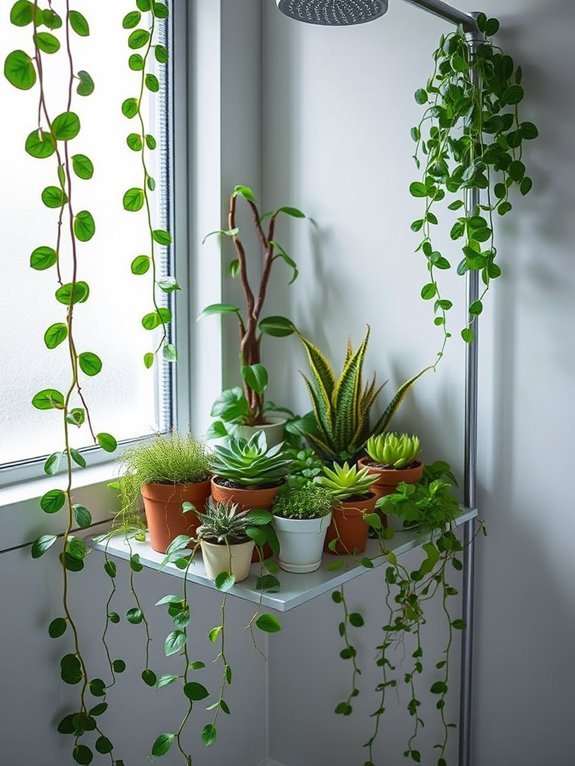 vertical gardening in showers