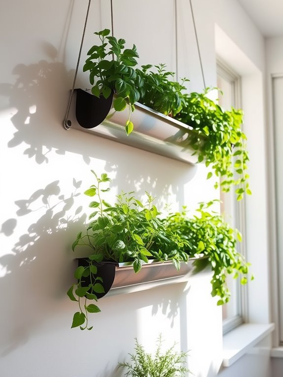 vertical gardening with planters