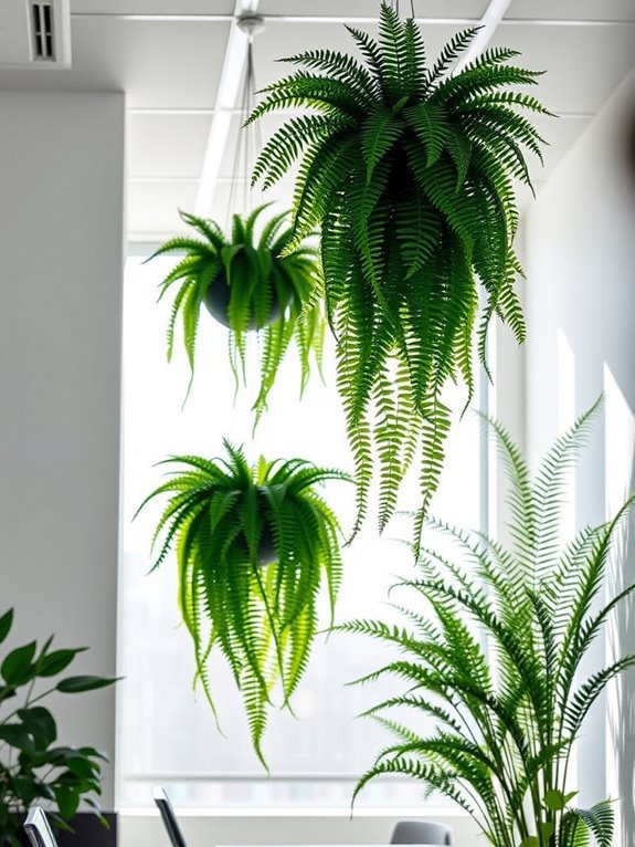 vertical hanging fern planters