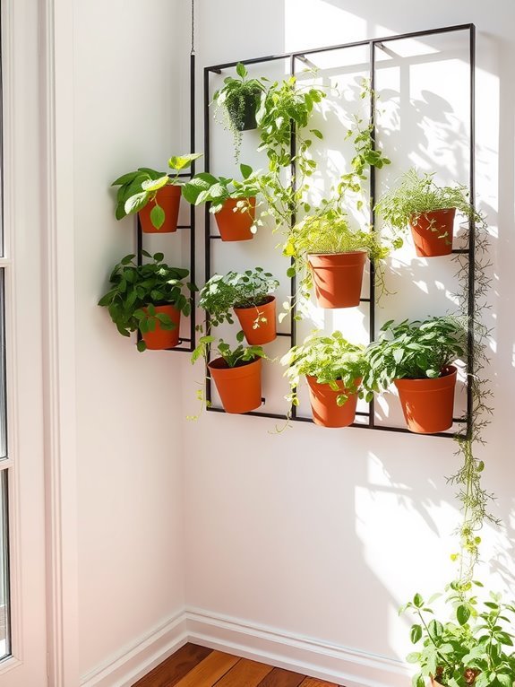 vertical indoor herb garden
