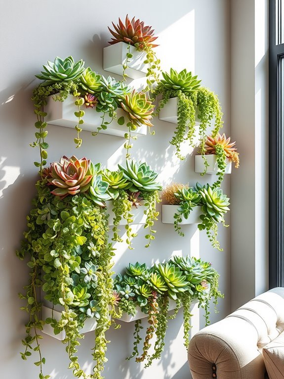 vertical plant display arrangement
