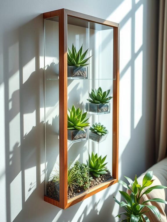 vertical plant display frame