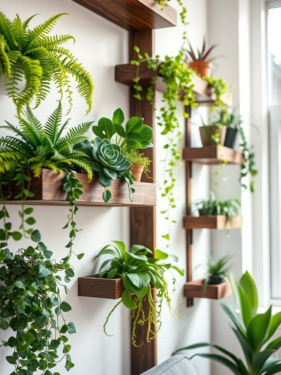 vertical plant display unit