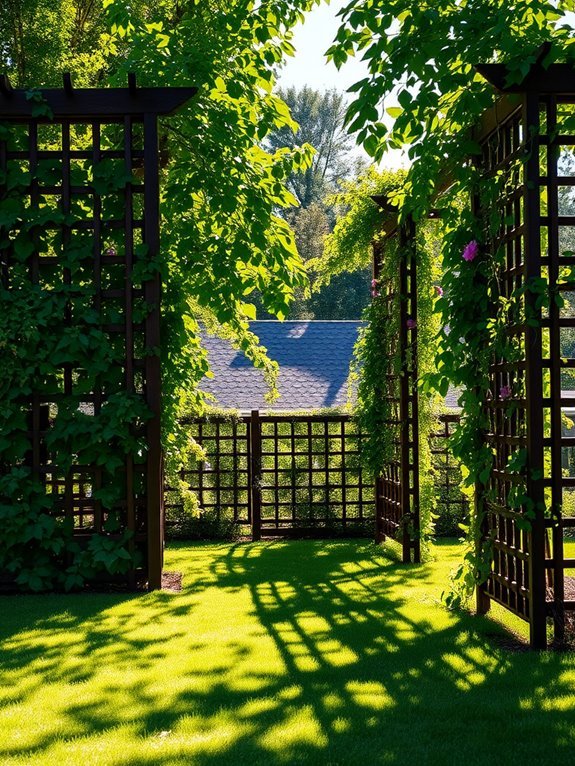 vertical privacy with vines