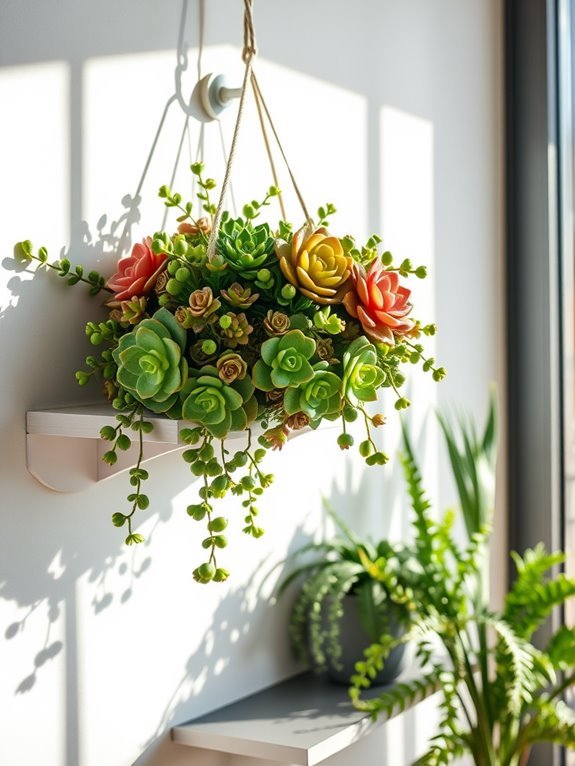 vertical succulent garden display