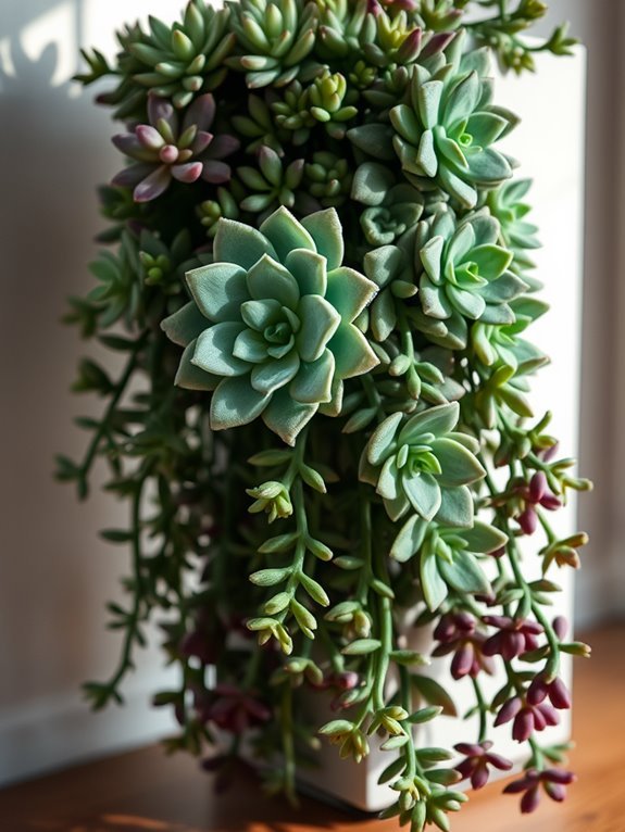 vertical succulent garden display