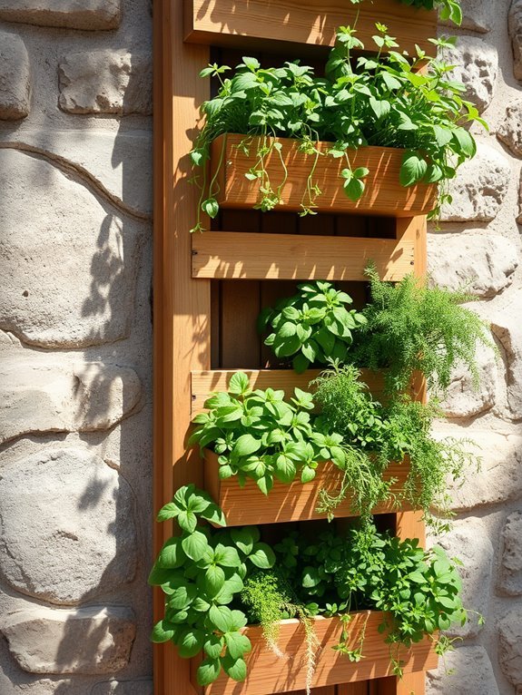 vertical wall plant arrangement